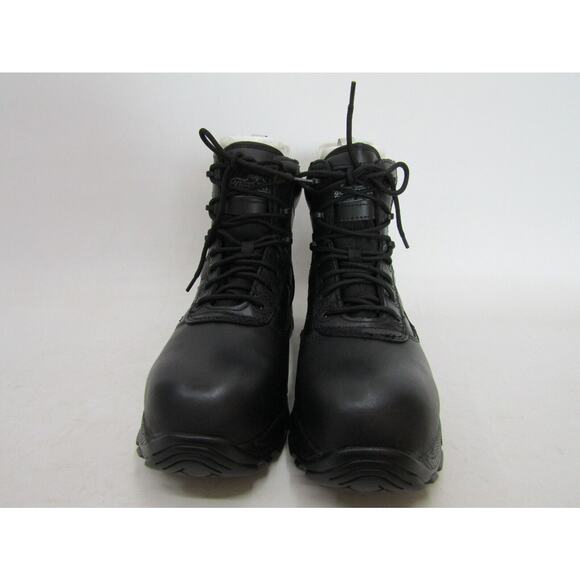 Thorogood Mens 8 Black Leather Laces Composite Toe Work Boots main image 4
